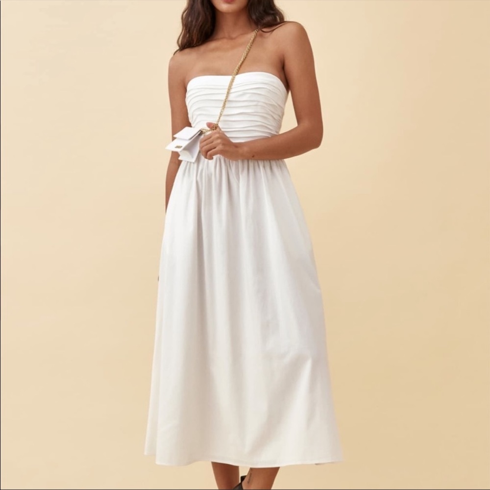 NWOT Reformation Lissa Dress White - Picture 3 of 8